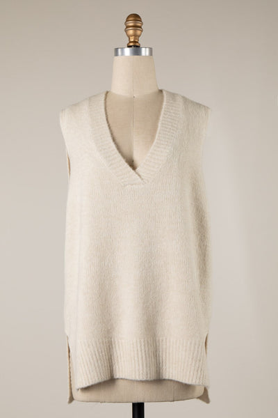 Feelin the Vibe Vest in Cream