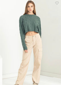 Fall For Me Crop Sweater