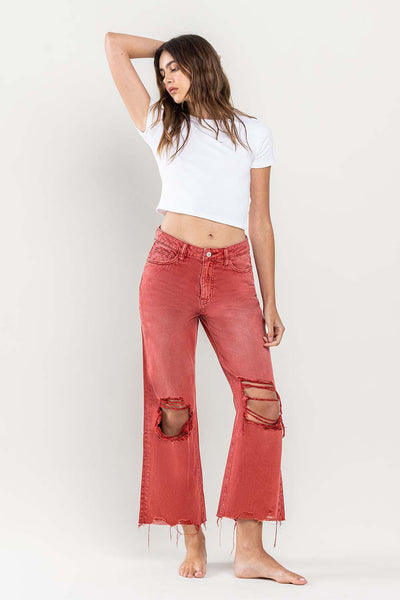 Stay Easy Crop Flare Jean