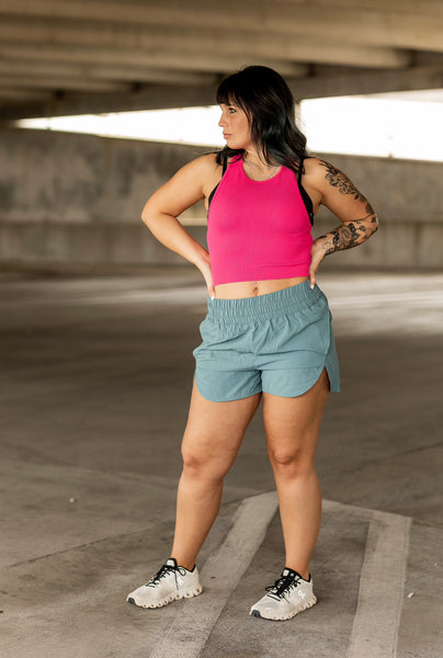 Athletic Shorts — Dusty Teal