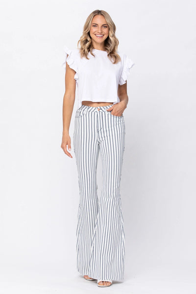 Judy Blue Striped Flares